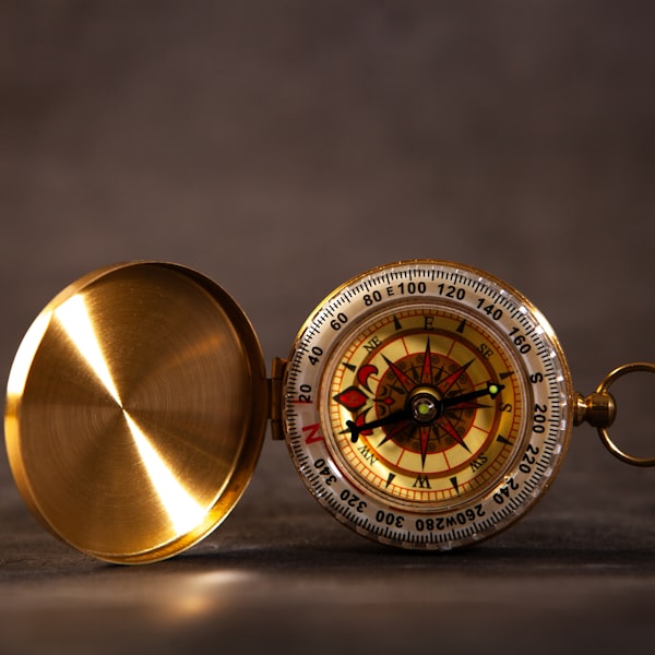 Vintage Brass Compass